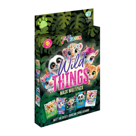 Coffret 5 masques visage en tissu Wild Things